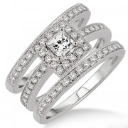 Princess Cut Engagement Ring Wedding Set - Final Sale